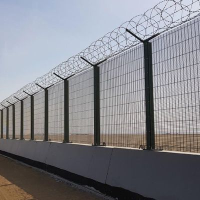 Powłoka powleczona 358 Panele ogrodzeniowe przeciw wspinaczkom Czarne Białe