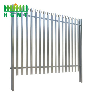 Wysoki standard Palisade Galvanized Metal Security Fencing 2100mm Wysoki kwadratowy słup
