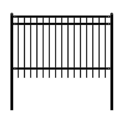 Ogrodzenie zewnętrzne z panelem metalowym żelazem i aluminium