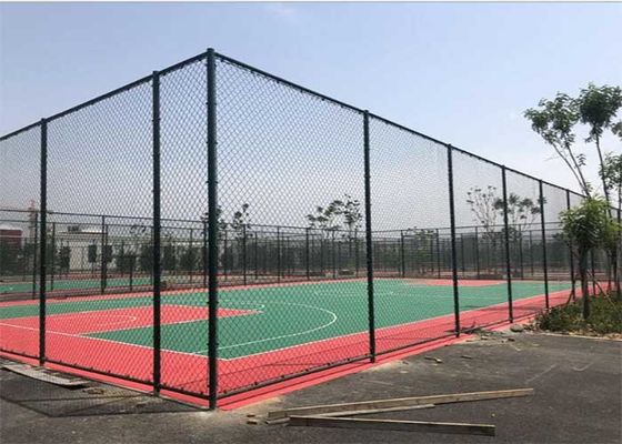 60x60mm Woven Chain Link Fence Zielony plastikowy powlekany Chain Link Fencing
