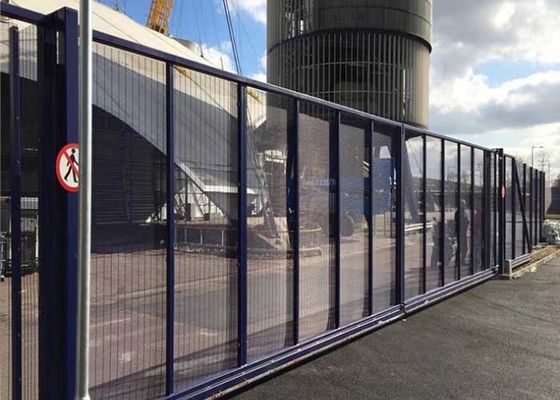 RAL6005 2400 mm Ogrodzenie zabezpieczające przed wspinaniem Siatka stalowa malowana proszkowo