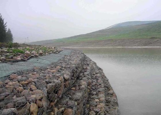 Galfan Woven 0,5m Height Mesh Gabion Baskets W River