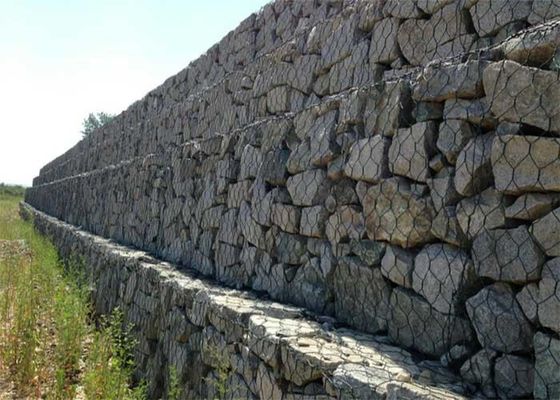 ISO9001 Tkaniny Galwanizowane H2m Gabion Ogrodzenie ściana W Farm Place