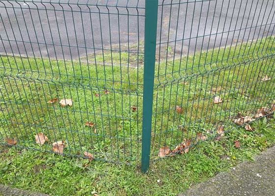 Galwanizowany RAL6005 Zielony Ogrodzenie sieciowe V 2,5 m szerokość okrągły słup